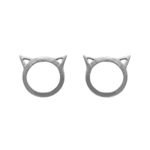 Brinco Gatinho Aço Inoxidável 