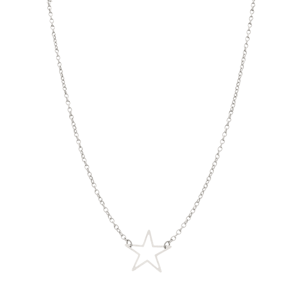 Choker Estrela Vazada Aço Inoxidável 