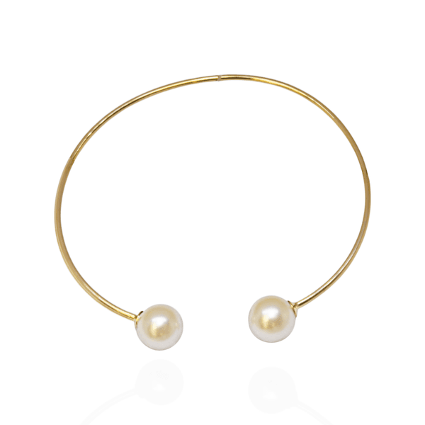 Bracelete Pérola Semijoia Banho de Ouro 18K