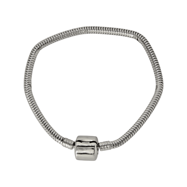 Pulseira Rabo de Rato para Berloque em Aço Inoxidável 