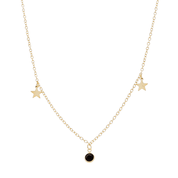 Colar Estrelas Com Zircônia Preta By Kumbayá Joias
