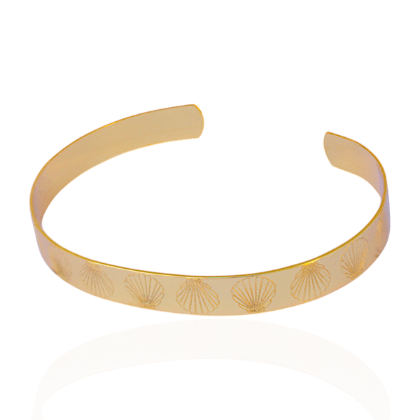 Bracelete Conchas Banho de Ouro 18K