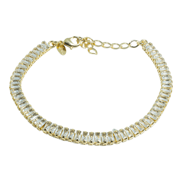 Pulseira Riviera Zircônia Incolor Larga By Kumbayá Joias