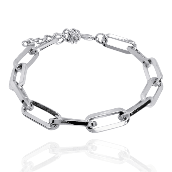 Pulseira Elo Cartier Quadrado Metal Prateado 