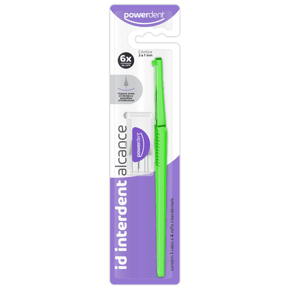 Escova Interdental Powerdent Alcance Cônica 3 a 7mm