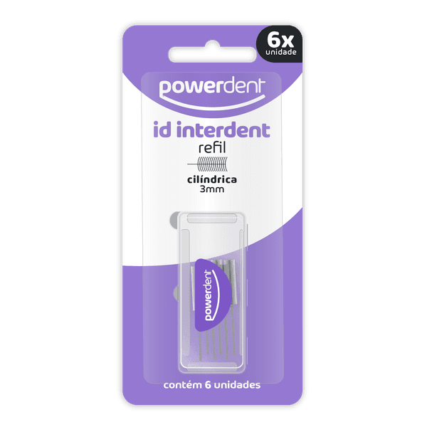 Refil Interdental Powerdent Cilíndrico 3mm 6un