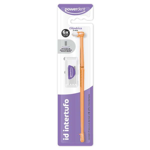 Escova de Dentes Powerdent Intertufo Cilíndrica 3mm