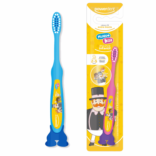 Escova de Dente Infantil Powerdent Mundo Bita