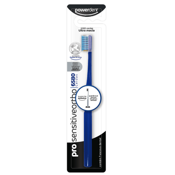 Escova de Dentes Ortodôntica Powerdent Pro Sensitive Ortho