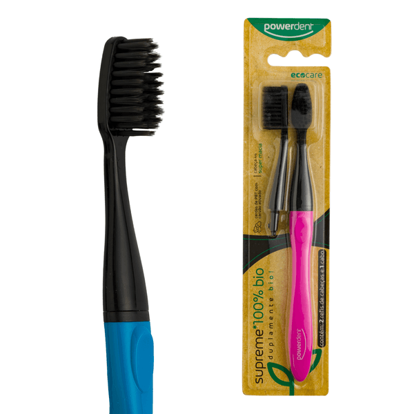 Escova de Dentes Powerdent Eco Supreme Bio 2 Refis