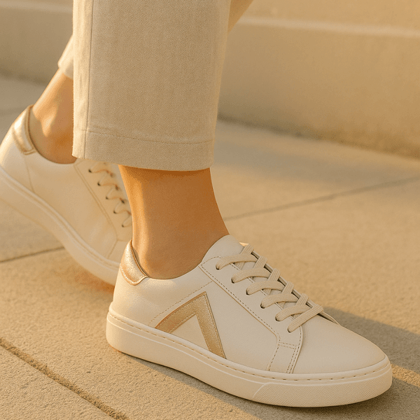 Tênis Casual Feminino Couro Premium Paris Crema 20201