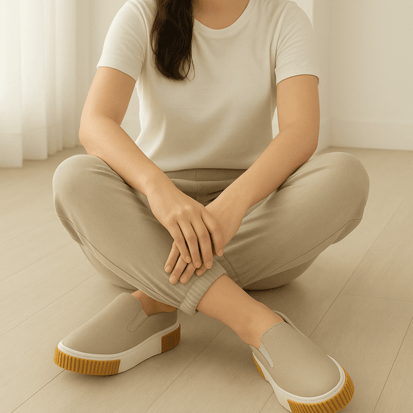 Tênis Slip On Feminino Couro Premium Floater Taupe 510