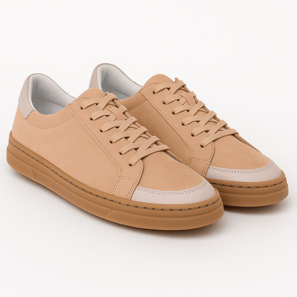 Tênis Casual Couro Premium Plume Off White Oliva Camurça Verde 20211