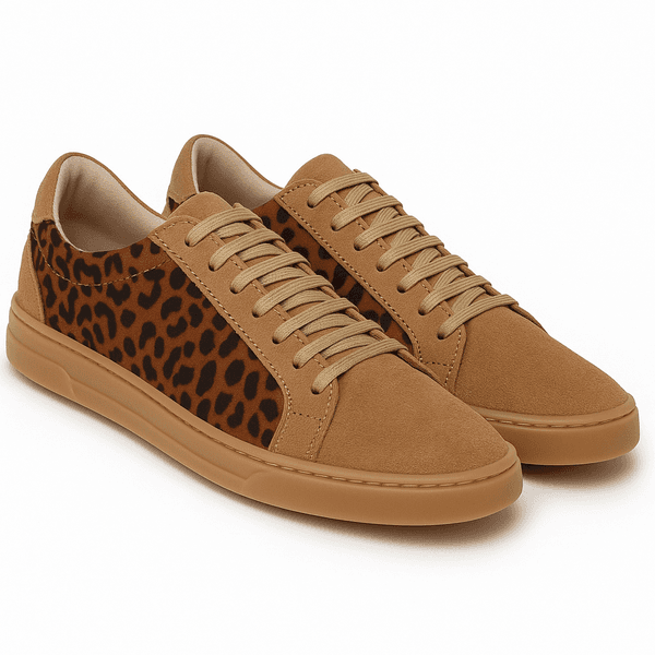 Tênis Casual Couro Premium Animal Print Velor Onça Camurça Rato 2018