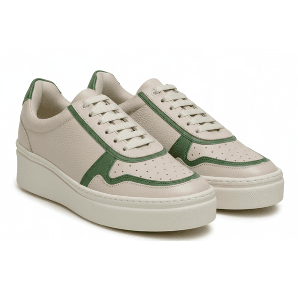 Tênis Casual Couro Premium Off White 2030