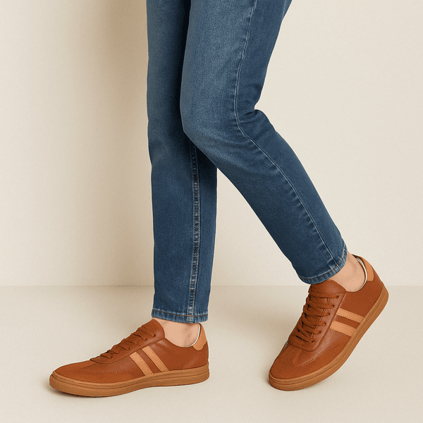 Tênis Casual Couro Premium Paris Café Pinhão 2042