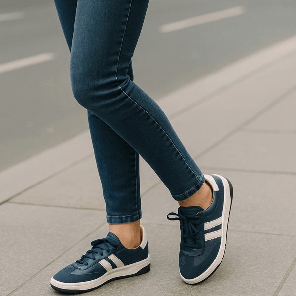 Tênis Casual Couro Premium Plume Marinho 2042