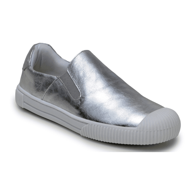 Tênis Slip On Charlote Couro Premium Confort Metalizado Bronze 510