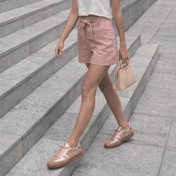 Tênis Casual Couro Premium Plume Metalic Glace 2042