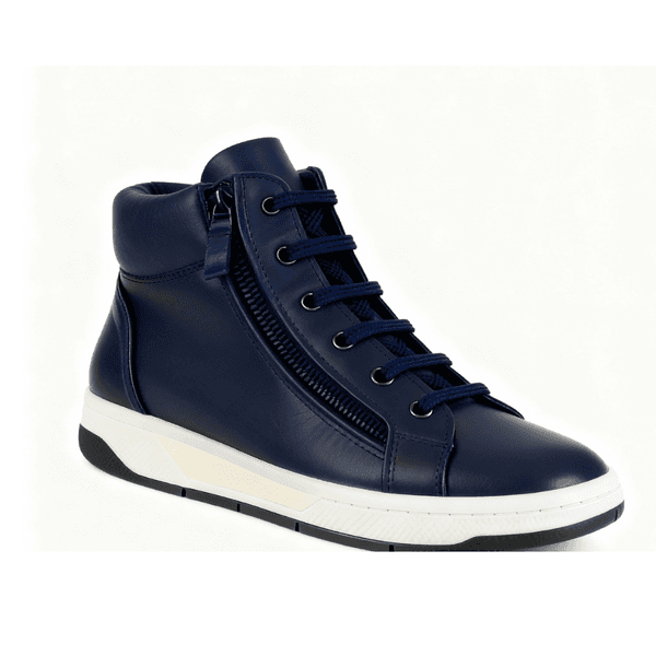 Tênis Couro Cano Alto Premium Bella Plume Paris 2055 