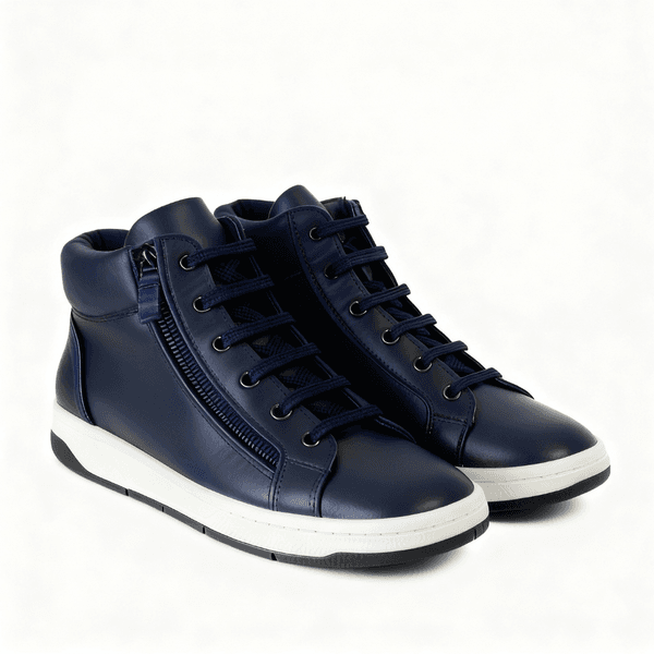 Tênis Couro Cano Alto Premium Bella Plume Paris 2055 