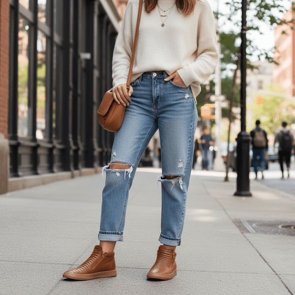 Bota Cano Baixo Couro Premium Plume Conhaque 2097