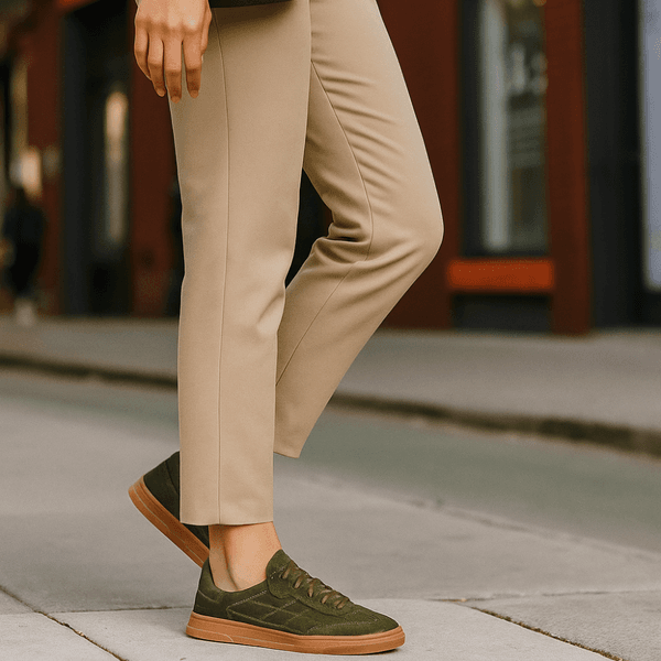 Tênis Casual Couro Premium Camurça 7705 