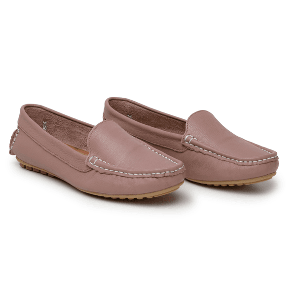 Mocassim Couro Premium Plume Rose 8061