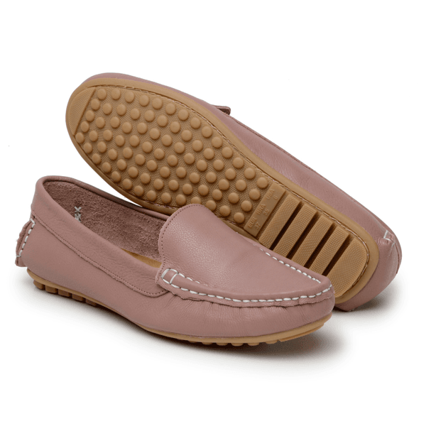 Mocassim Couro Premium Plume Rose 8061