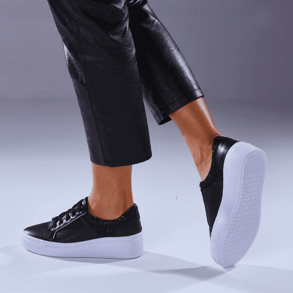 Tênis Casual Vegano Premium Santorine Preto/Preto Luxor 2021