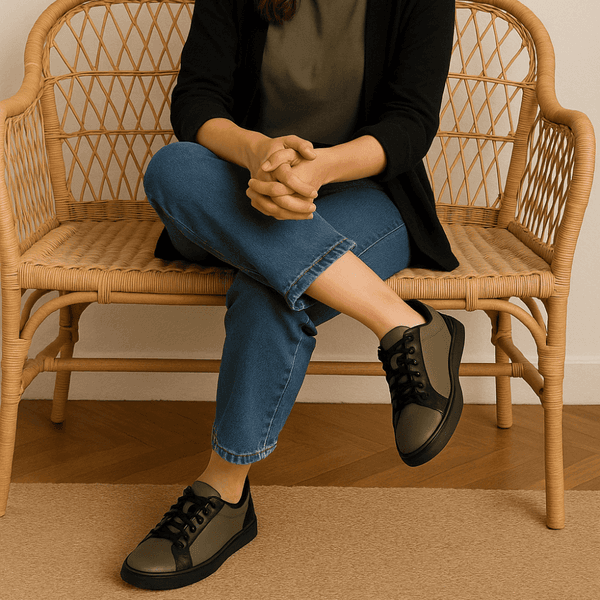 Tênis Casual Couro Premium Plume Oliva Paris Preto 2018