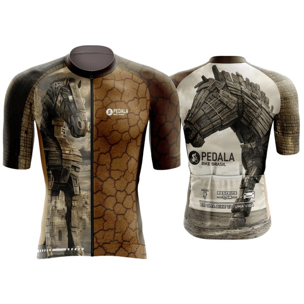 CAMISETA BIKE - CAVALO DE TROIA MOD MARROM