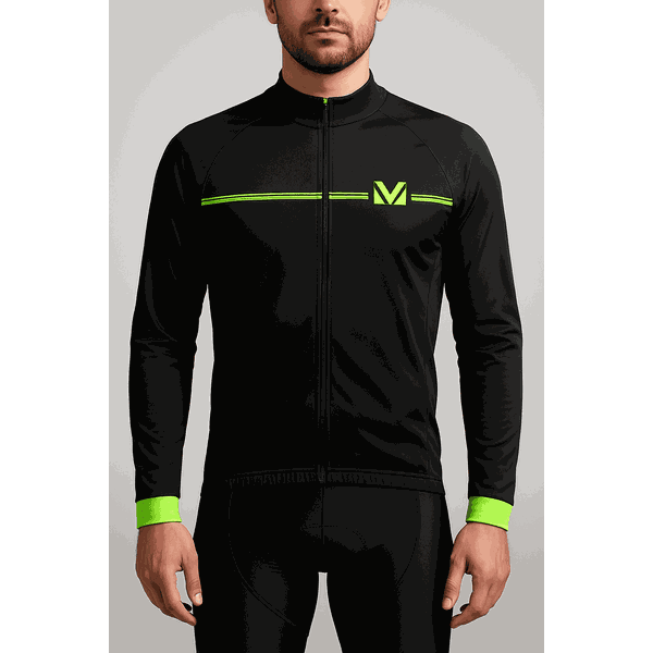 CAMISETA BIKE- MOVITÁ- MOD PRETO COM VERDE NEON