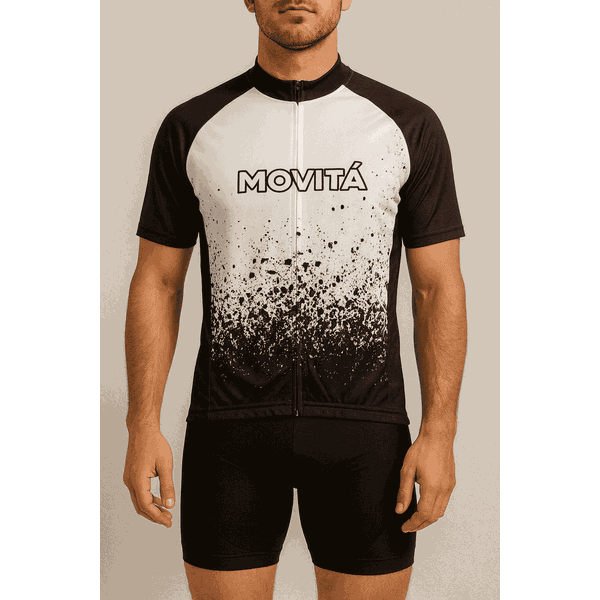 CAMISETA BIKE- MOVITÁ- MOD PRETO E BRANCO 