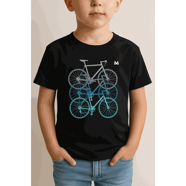 CAMISETA CASUAL INFANTIL- BIKES COLORIDAS