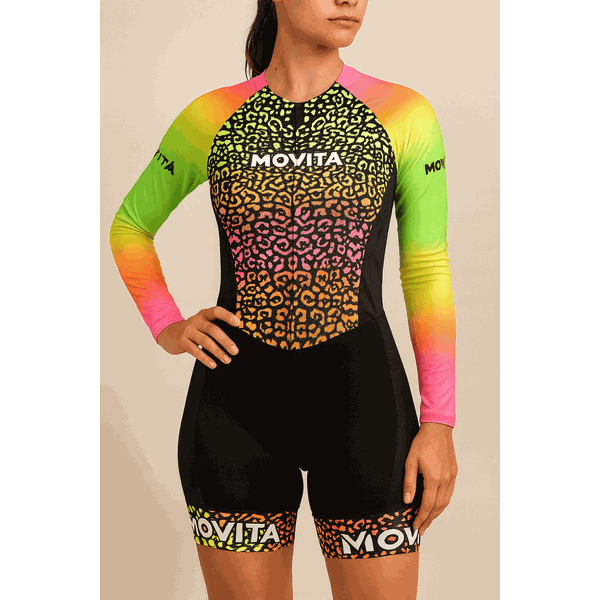 MACAQUINHO BIKE PRETO- MOVITÁ- MOD ONÇA COLORIDO