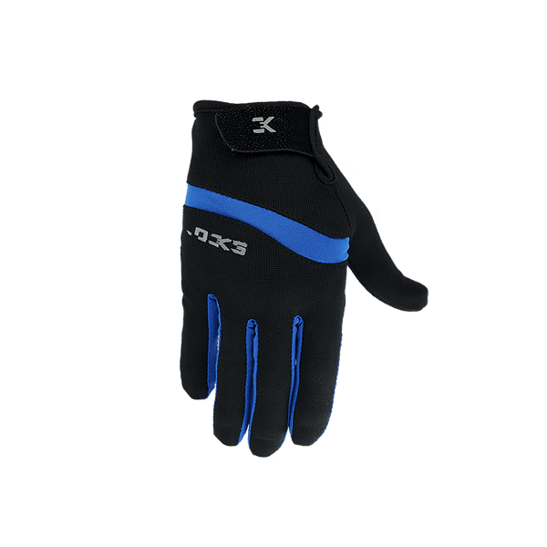 Luva Pro Hand Lancer Dedo Longo Preto e Azul