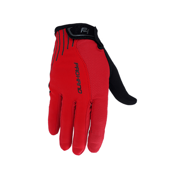 Luva Pro Hand XW 200 Dedo Longo Preto e Vermelho