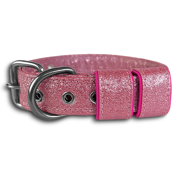 COLEIRA BABY 3cm glitter rosa