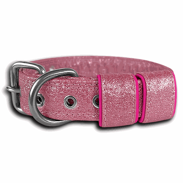COLEIRA BABY 3cm glitter rosa