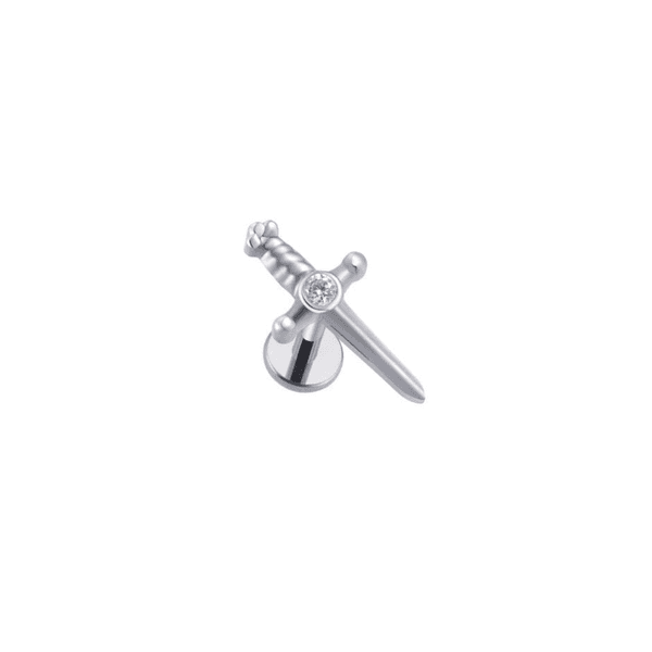labret adaga ardonoada em zirconia