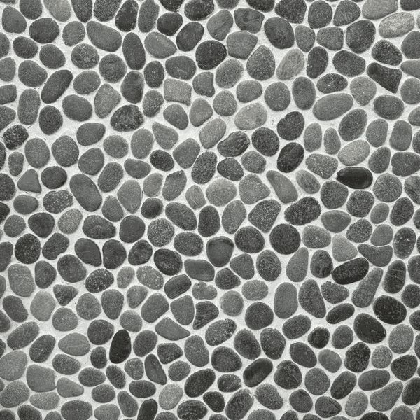MOSAICO SEIXOS TELADO PRETO 30X30