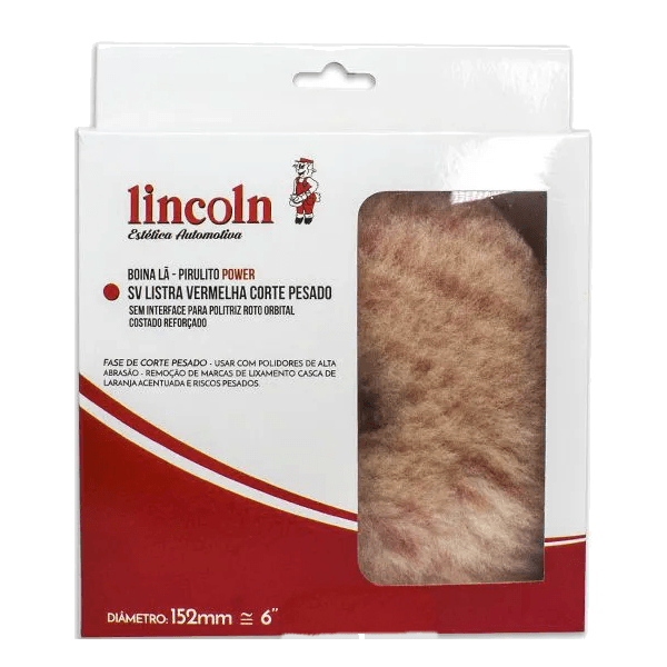 BOINA DE LÃ PIRULITO CORTE PESADO SEM INTERFACE 6 POLEGADAS LINCOLN