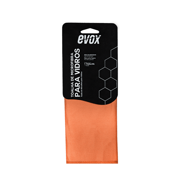 PANO DE MICROFIBRA PARA VIDROS 37X42CM EVOX