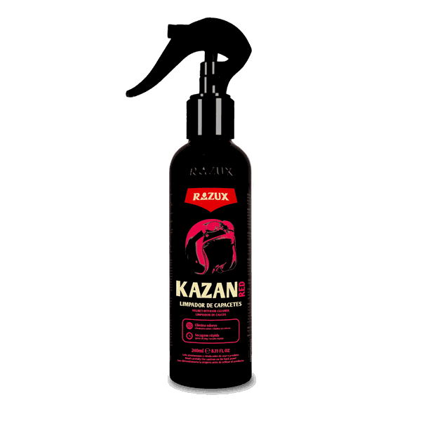 LIMPADOR DE CAPACETES KAZAN RED 240ML RAZUX