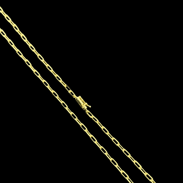 Corrente Cartier (4mm) - 70cm - Feche Canhão - Banhado a Ouro 18K