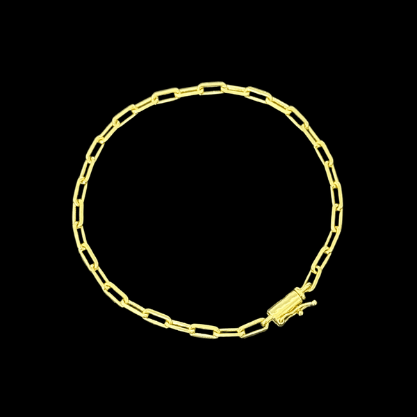 Pulseira Cartier(4mm) -Fecho Canhão-Banhado a Ouro 18k