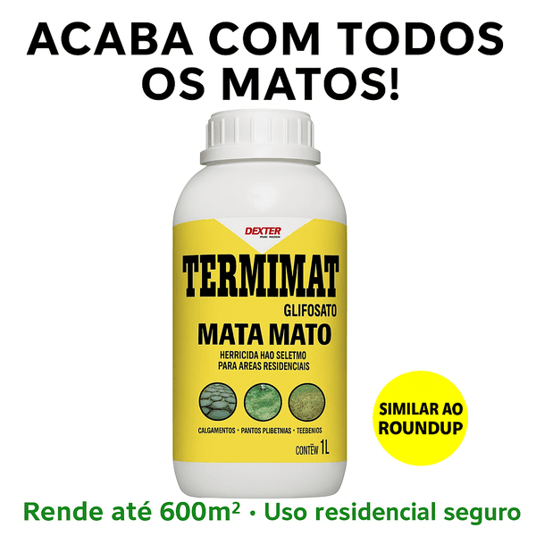 Termimat Glifosato 1L | Similar ao Roundup- Mata Mato Forte 
