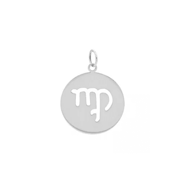 Pingente De Prata 925 Signo Virgem