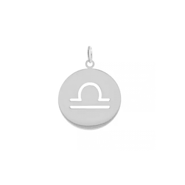 Pingente De Prata 925 Signo Libra